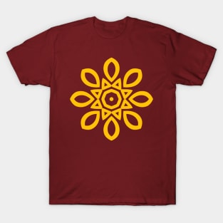 Gold Spiral Mandala T-Shirt